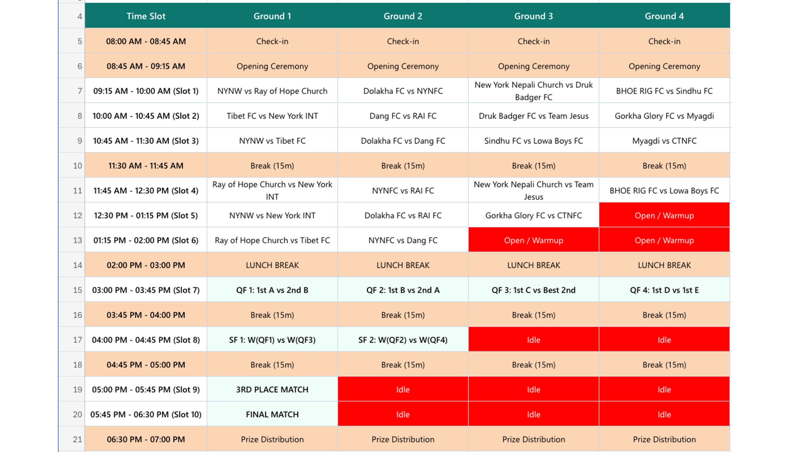 Final Tie-Sheet